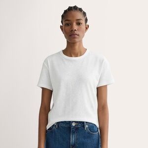 Everlane Women's Box-Cut T-Shirt in Cotton Linen in White